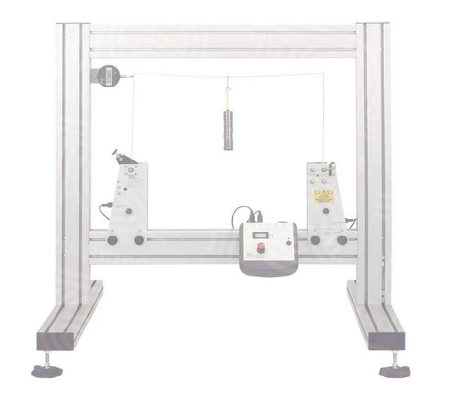 Rectangular frame apparatus with loading and reaction-measurement attachments.